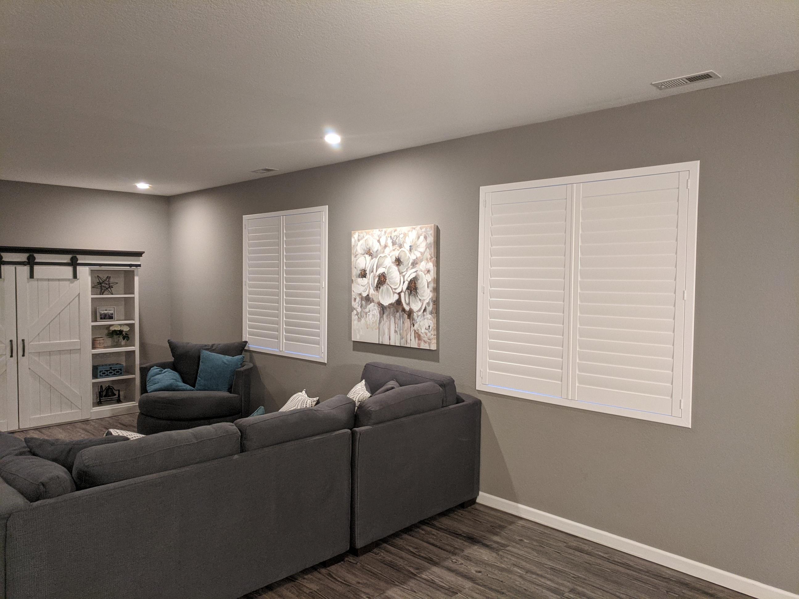 Shutters in the basement look amazing