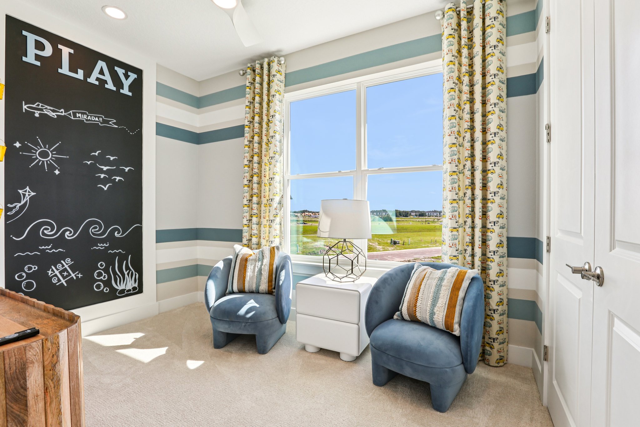 The Fourth Bedroom of a DRB Homes Bimini Home Plan at Isla Mirada in San Antonio, FL. 
