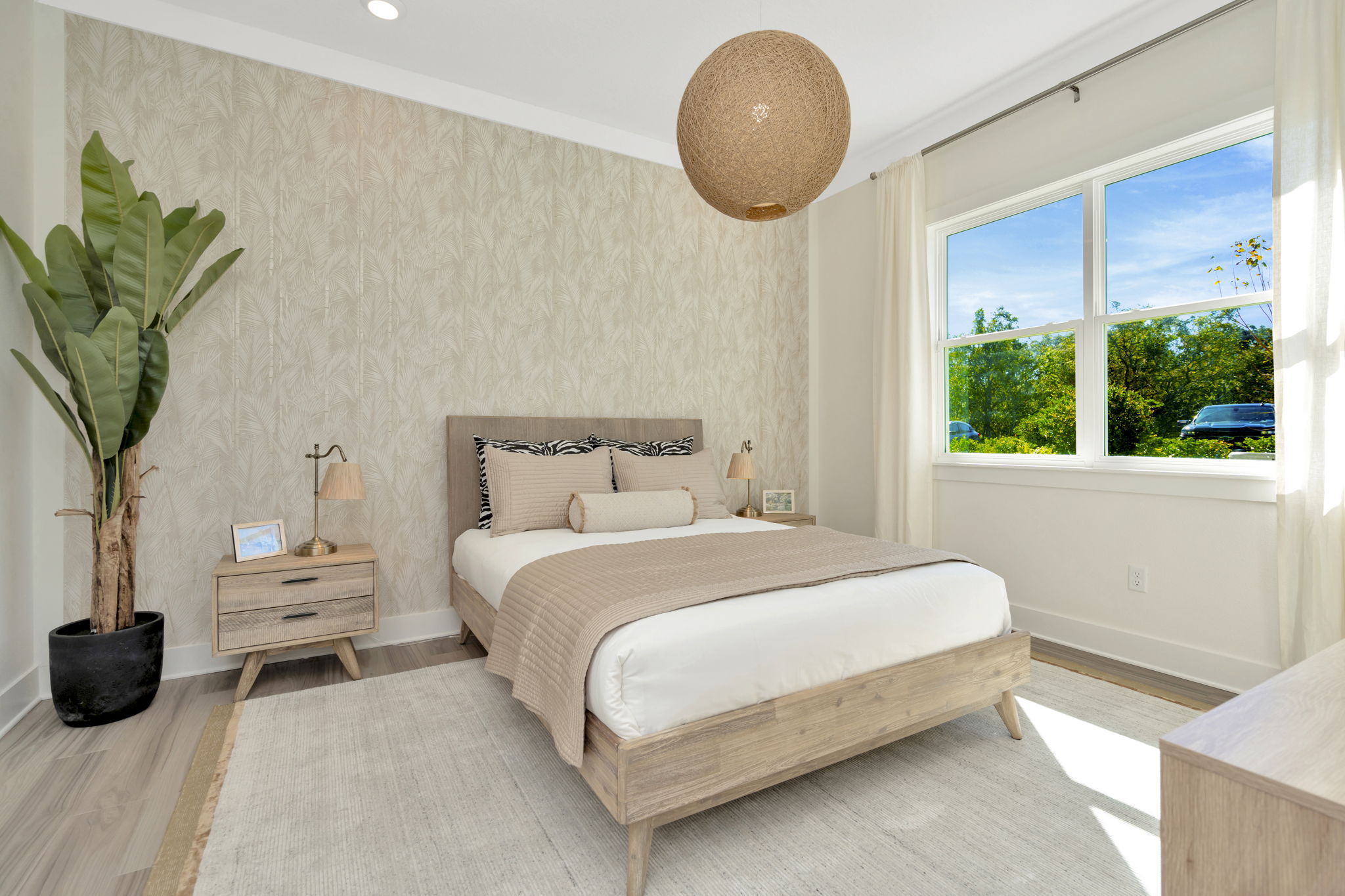 The Second Bedroom of a DRB Homes Sabal Model at Serengeti in Spring Hill, FL.