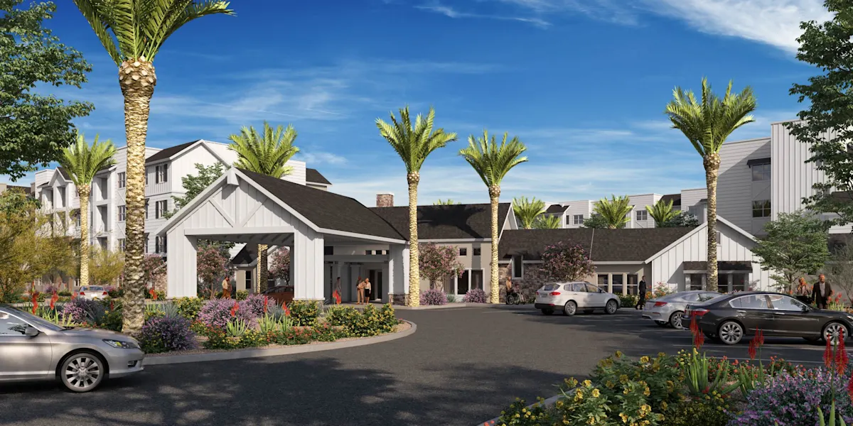 Apartment complex with parking