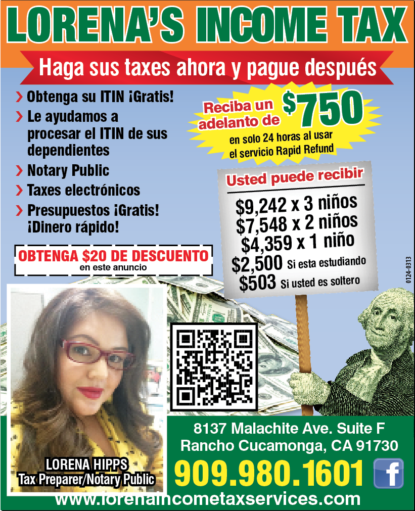 Lorena's Income Tax Service Coupons near me in Rancho ...