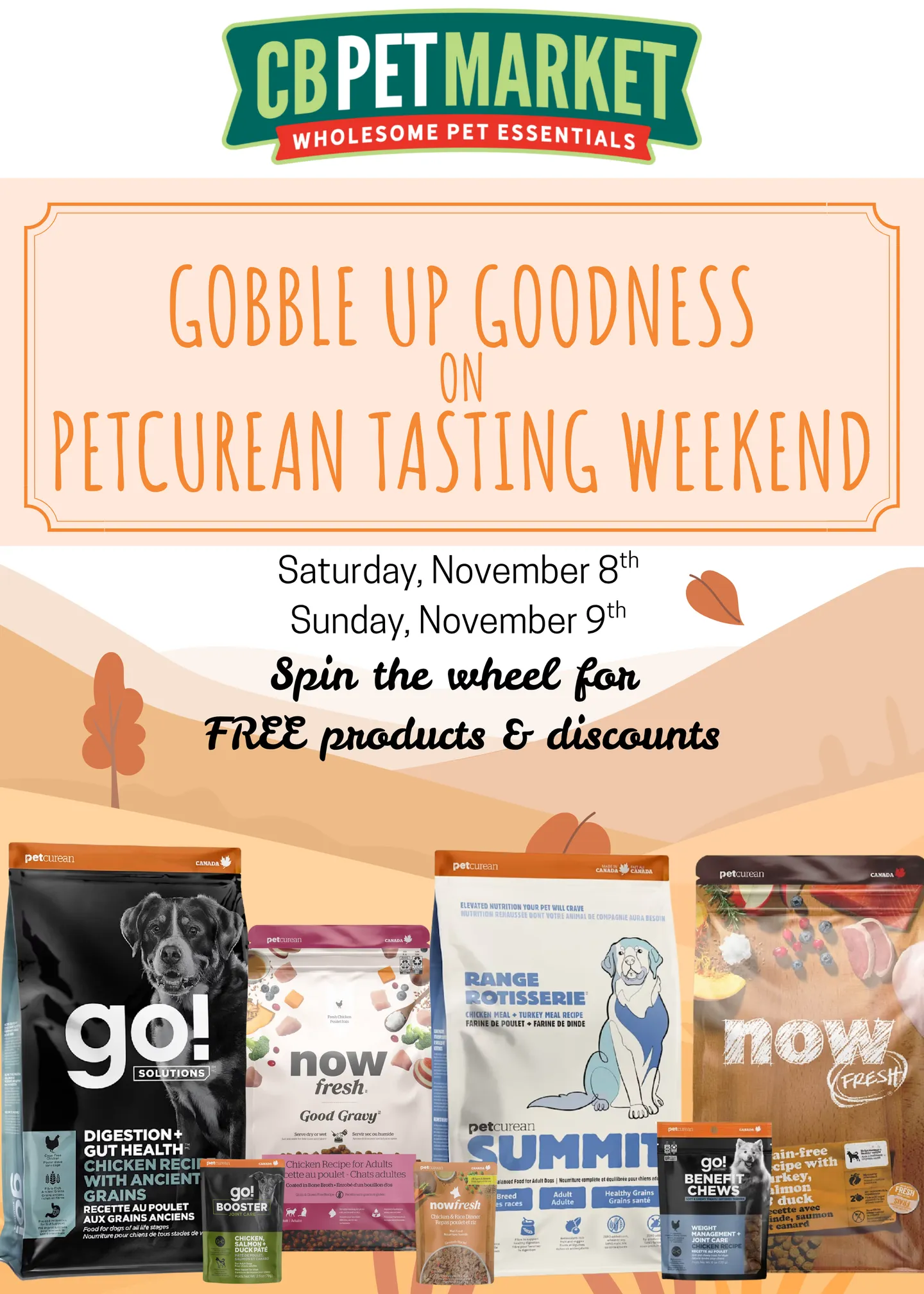 Image of Local Pet Event Gobble Up Goodness on Petcurean Tasting Weekend Nearby