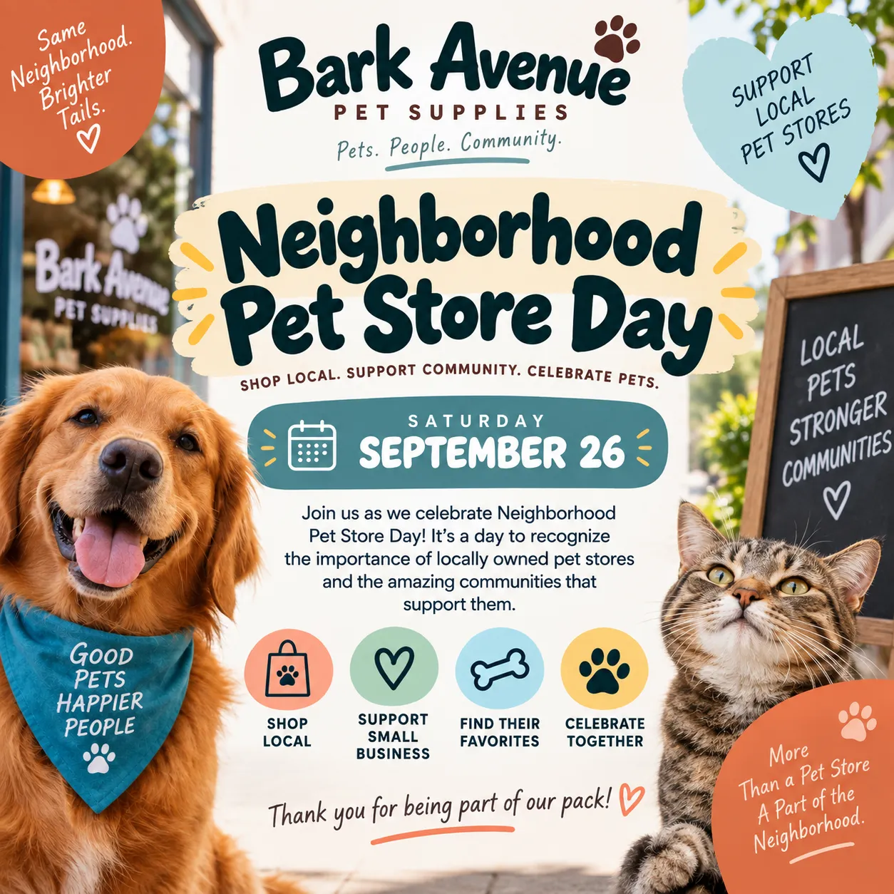 Image of Local Pet Event Celebrate Neighborhood Pet Store Day with Bark Avenue Pet! Nearby