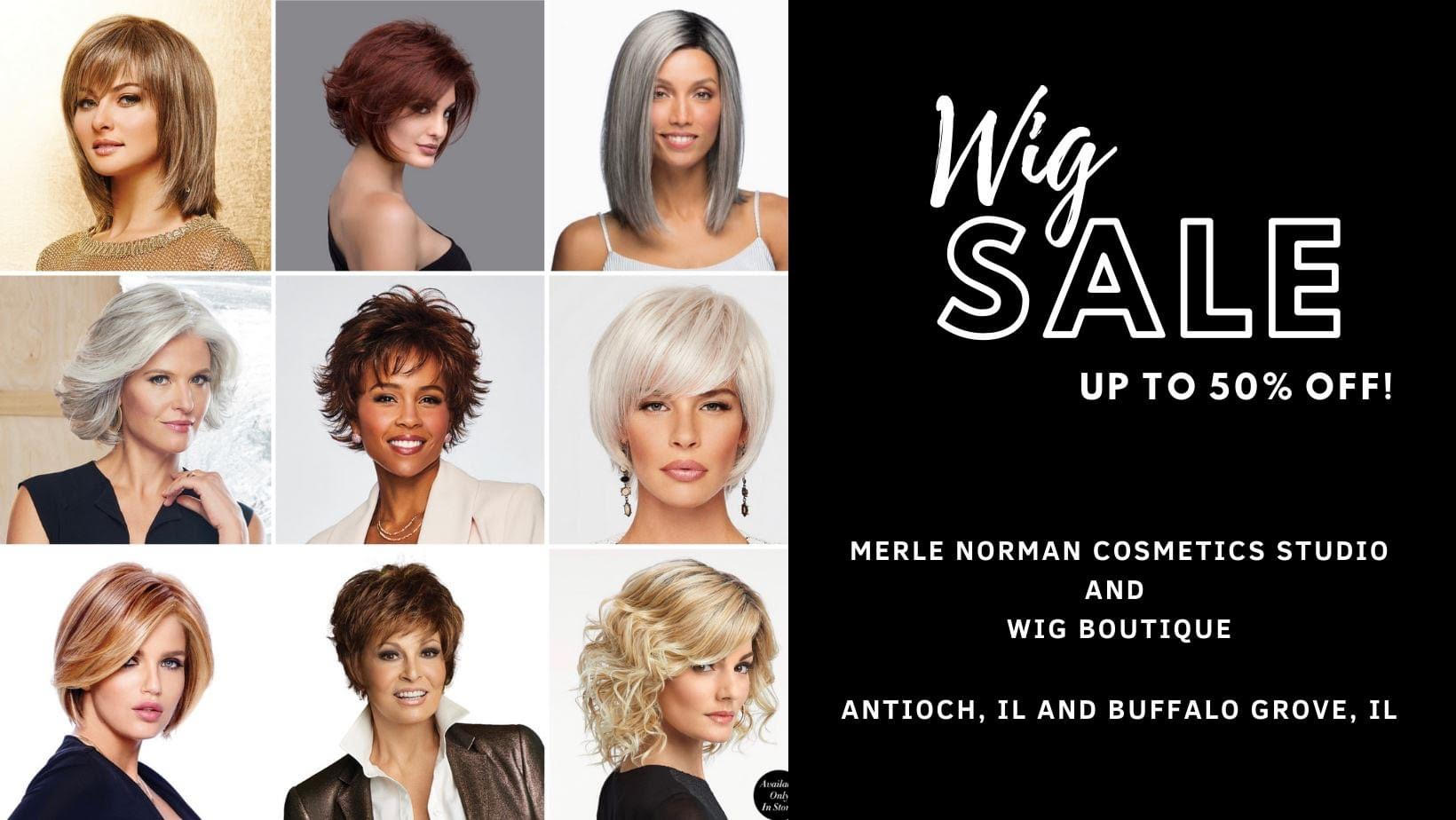 Semi-Annual Wig Sale April 2023 - 20-50% OFF all in-stock wigs from April 1-30.
We carry a variety o Merle Norman Cosmetics, Wigs and Boutique Antioch (224)788-8820