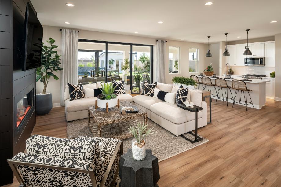 Open concept floor plans provide versatile living options