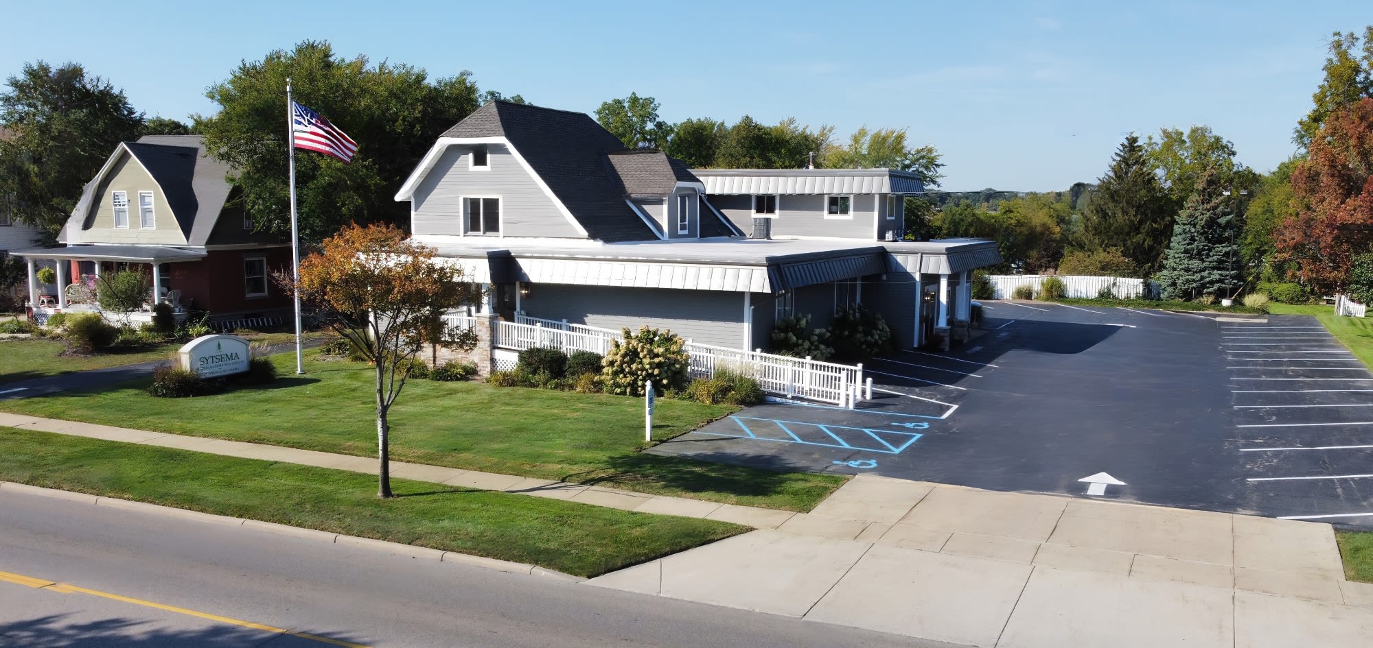 The Spring Lake Chapel at 213 E Savidge St, the only funeral home in Spring Lake, Michigan.