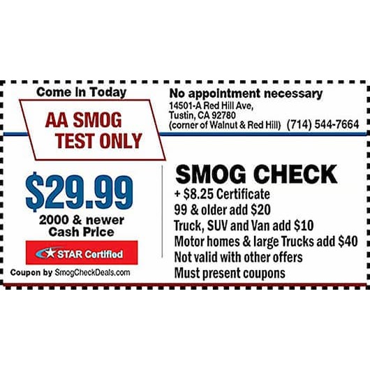 AA Smog Test Only Photo