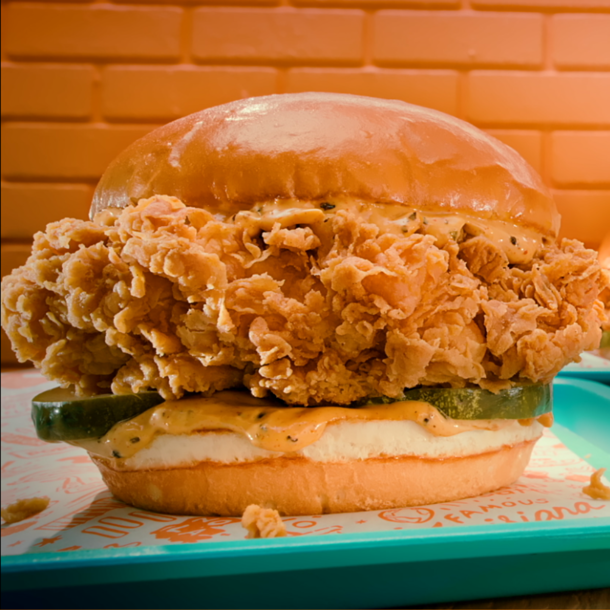 Popeyes Golden BBQ Chicken Sandwich Popeyes Louisiana Kitchen Jamaica (929)224-7892