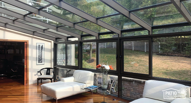 Truly surround yourself with outdoor beauty and indoor comfort in a solarium. This all-glass room is unparalleled in its views.