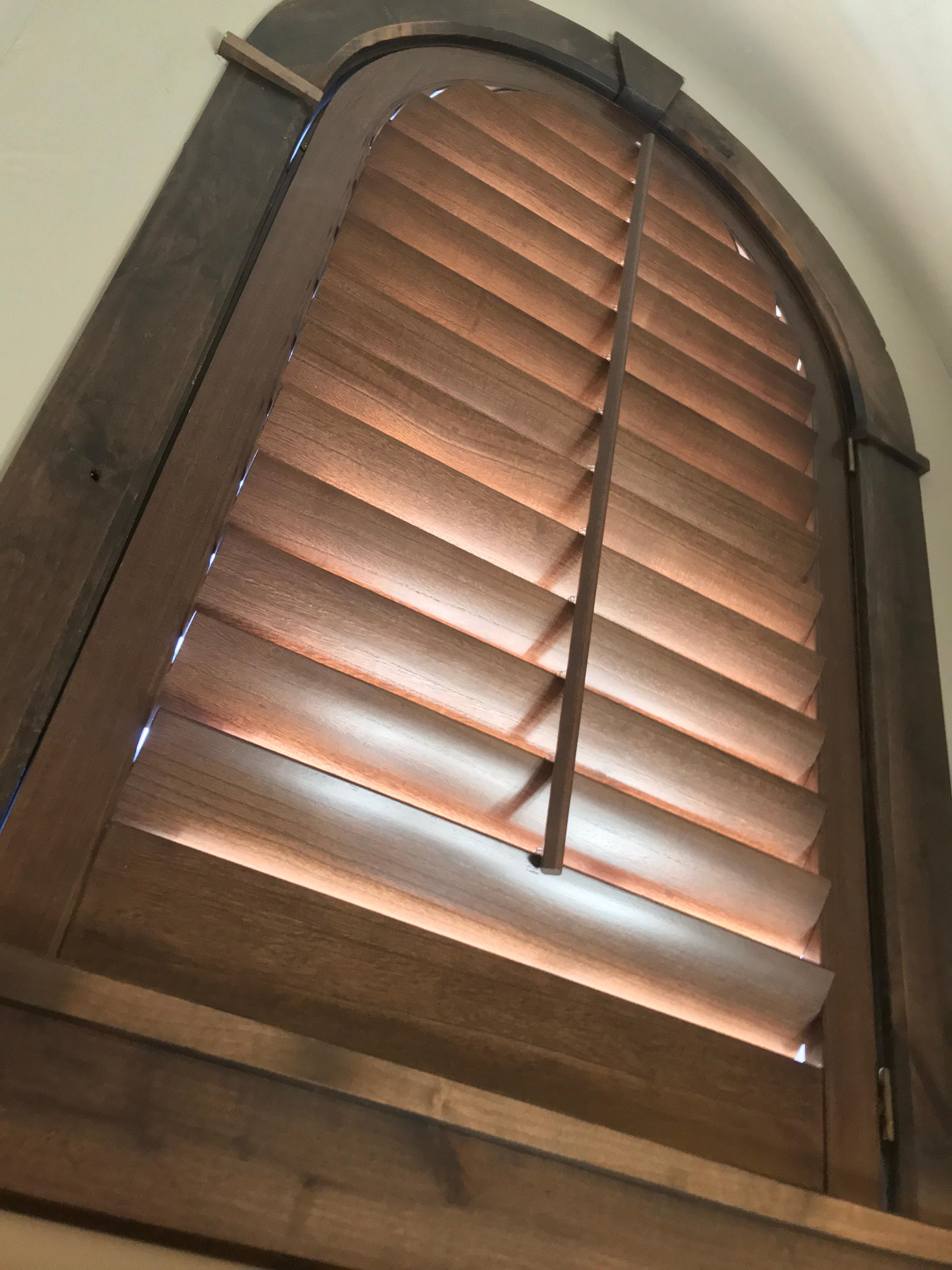 Beautiful arched direct mount shutter