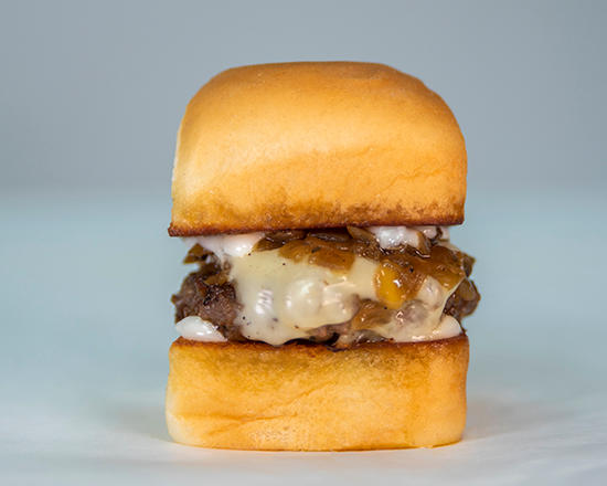 IMPOSSIBLE SLIDER - impossible™ patty, mayo, white american cheese, caramelized onions