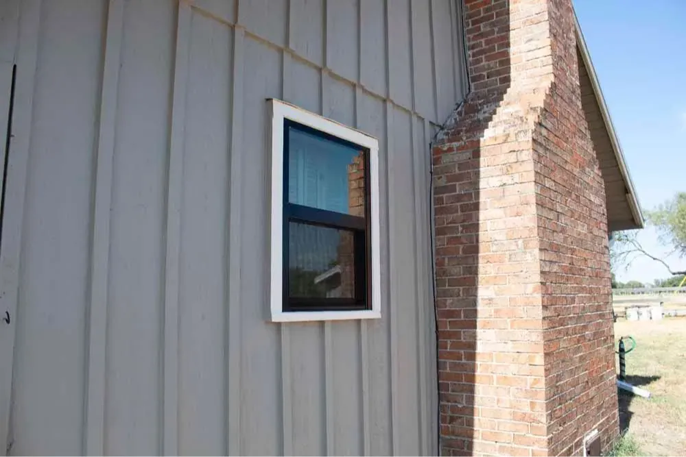 Replacement window installation done by Restoration Window Co., the dedicated window replacement division of Byars Construction in Victoria, Texas.