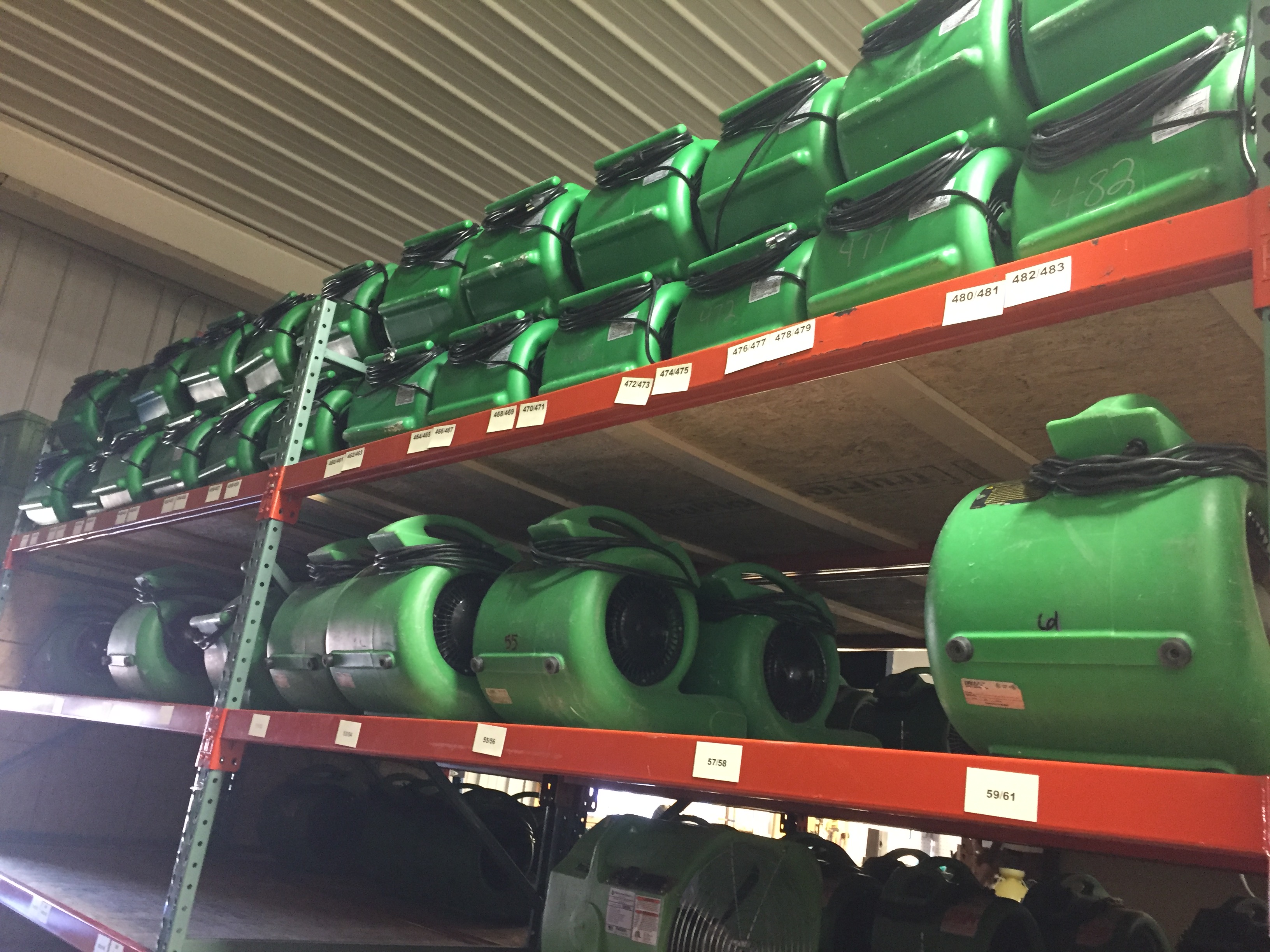 SERVPRO of West Akron drying equipment.