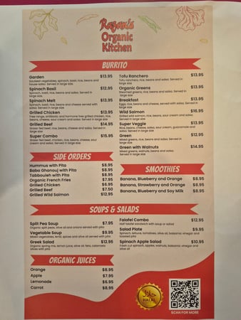 Images Razan's Organic Kitchen traditional and classic shawarma.