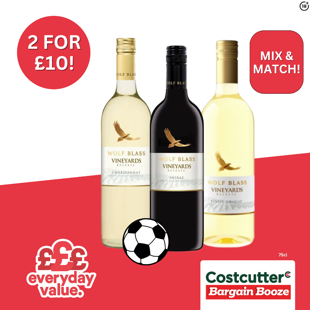 2 for &pound;10 wolfblass