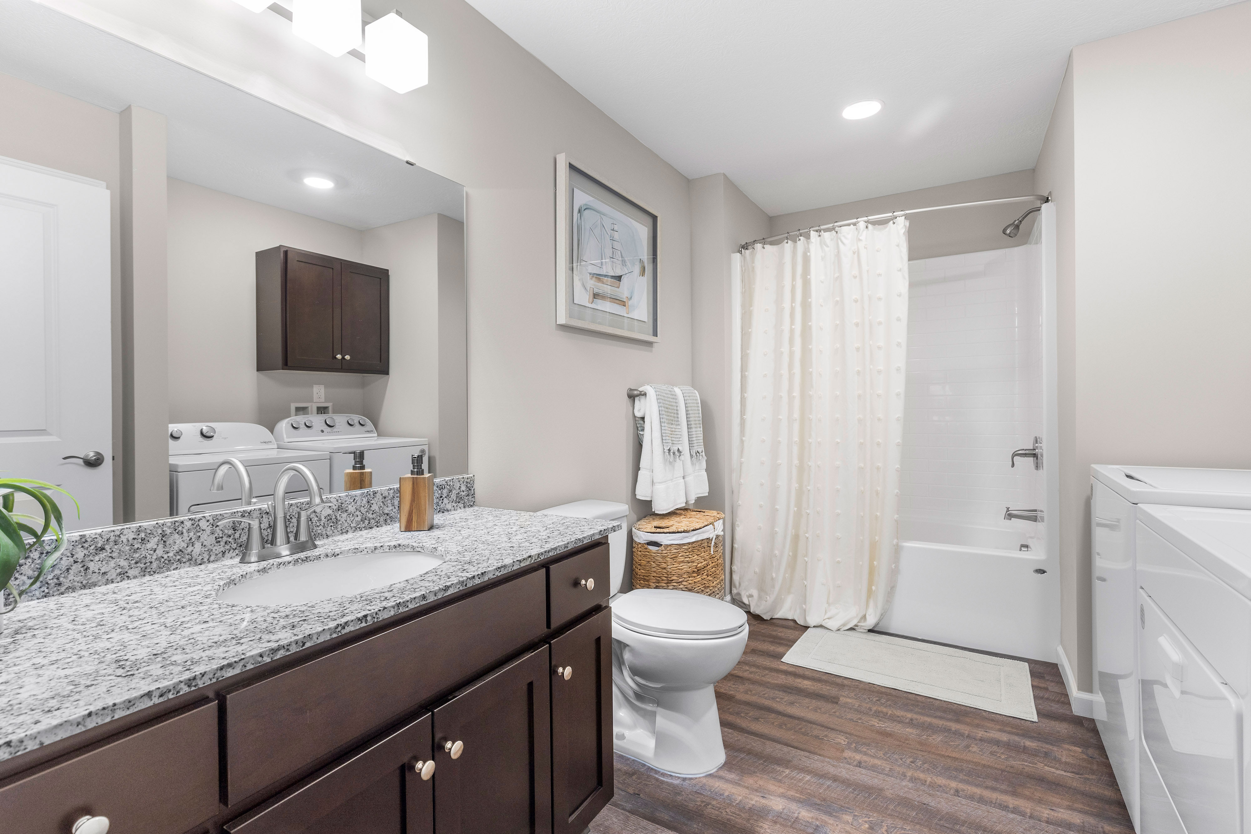 Second Bathroom with Full-Sized Laundry Hookups