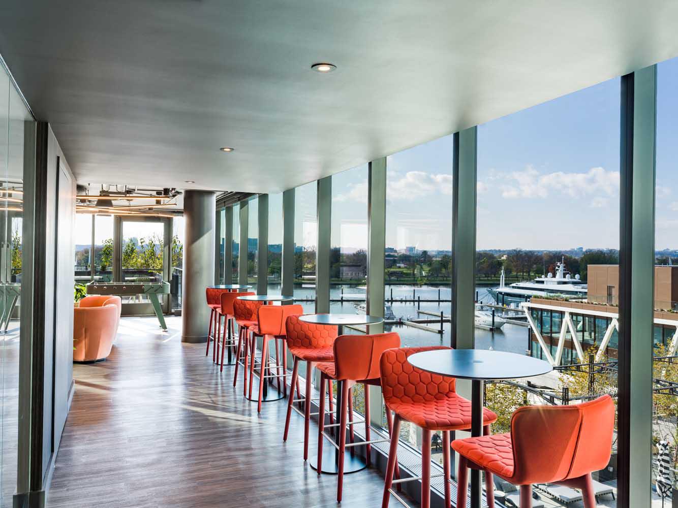 Inspiring collaboration spaces overlooking the waterfront