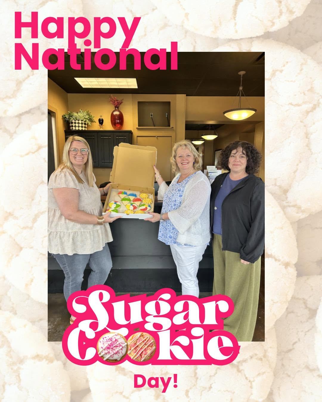 It was National Sugar Cookie Day! We celebrated by delivering these delicious sugar cookies to our friends at First National Title Company! Thank you to The Cake Shop for making these amazing treats.