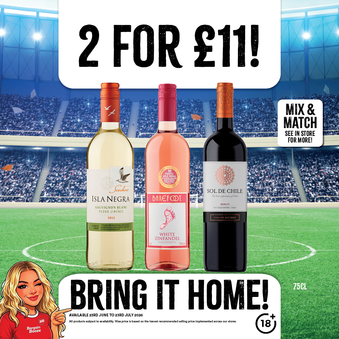 2 For £11 on selected wines