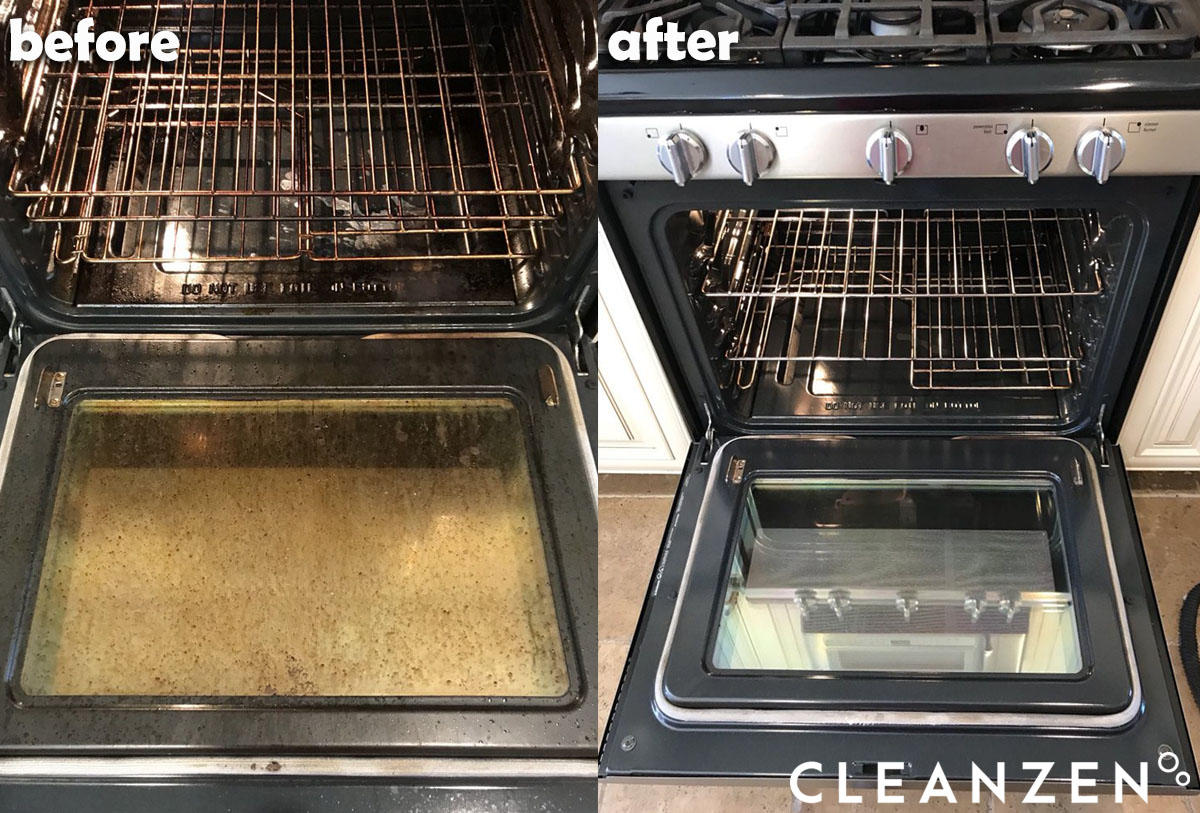 Oven Cleaning Before and After Cleanzen Boston Cleaning Services Boston (617)701-7198