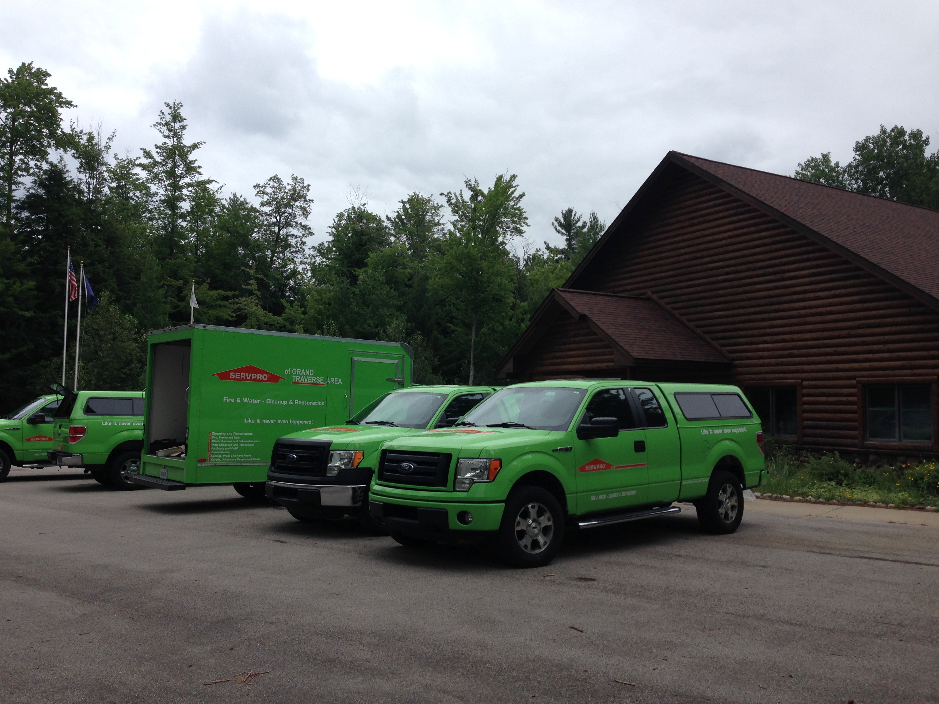 SERVPRO of Grand Traverse Area onsite for large commercial loss.