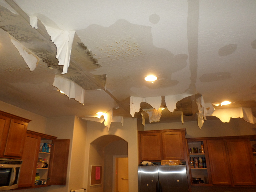 Large loss to this ceiling. SERVPRO can help with any size loss, big or small!