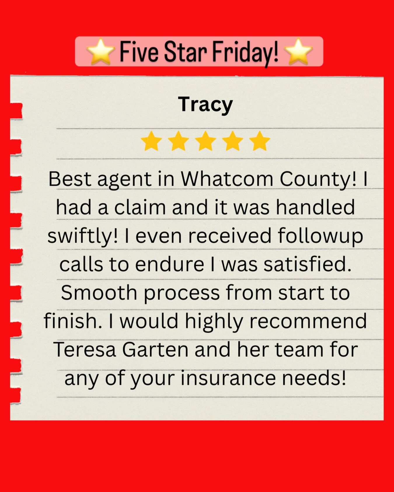 More often people talk about what goes wrong than what goes right even though it usually goes right. We truly appreciate when someone takes the time to recognize the work our team does. Thank you Tracy.