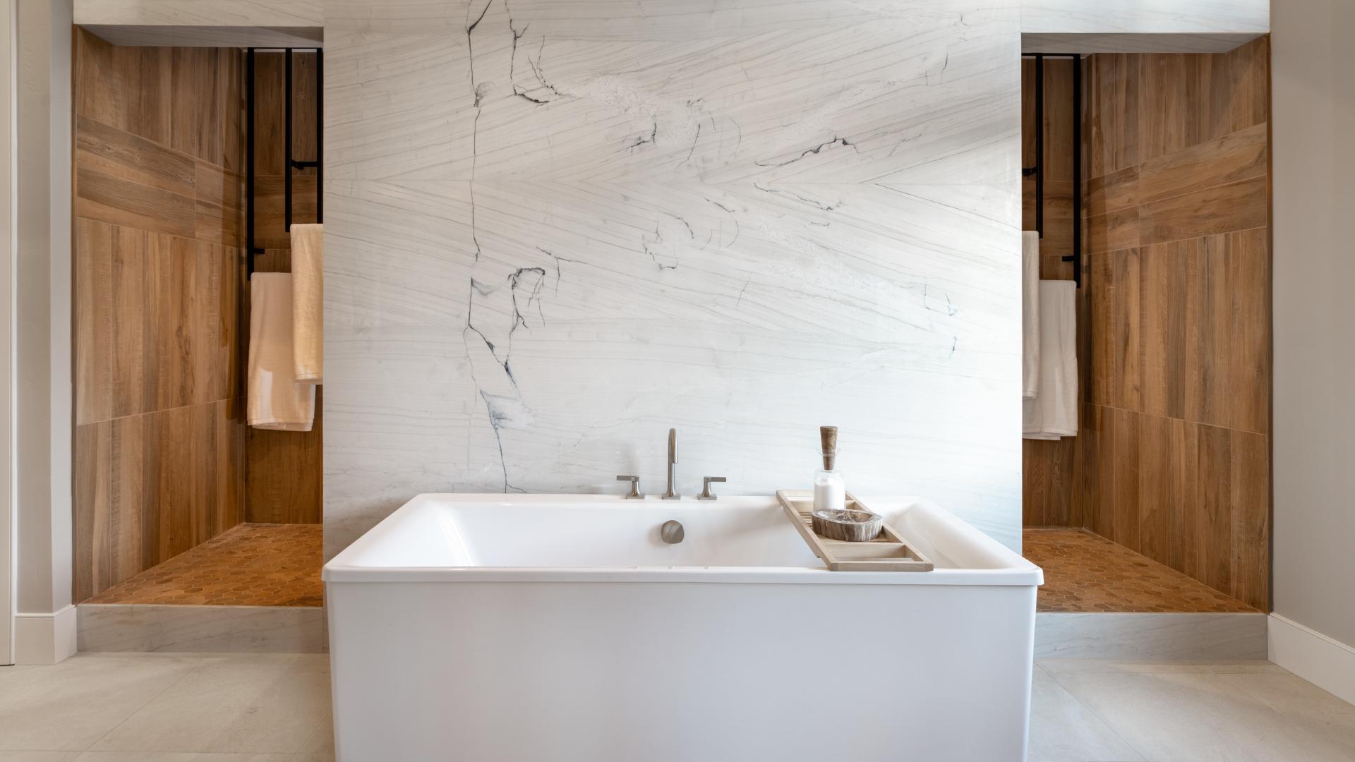 Spa-like primary bathrooms 
