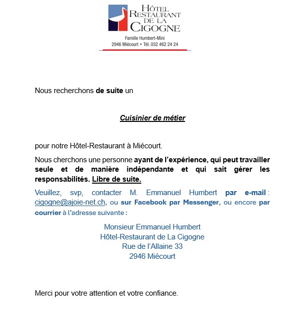 Bilder Hôtel - Restaurant de la Cigogne