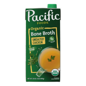 Pacific Foods® Organic Unsalted Chicken Bone Broth, 32 oz Carton (Case of 12) featured image
