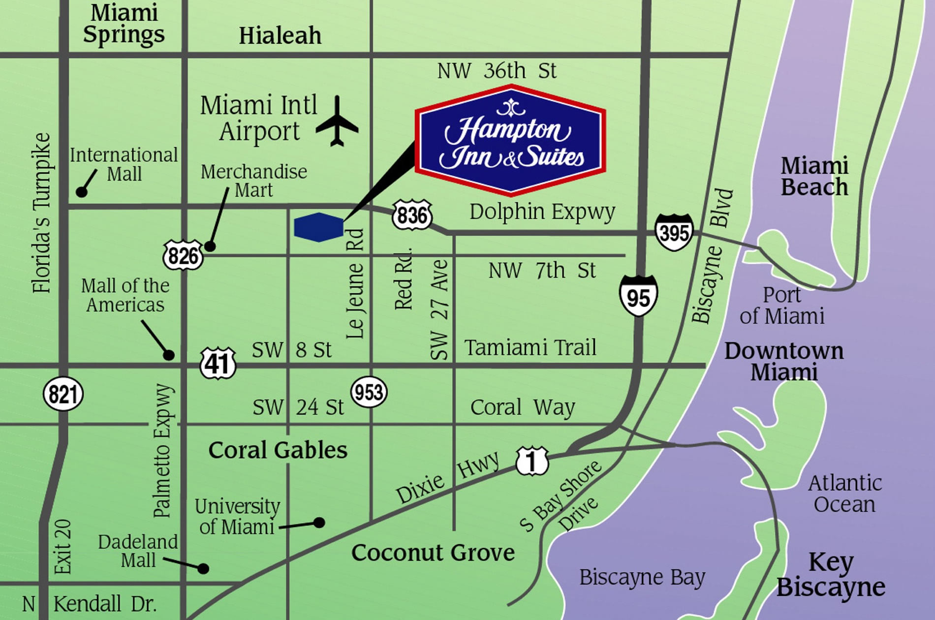 Hampton Inn & Suites by Hilton Miami Airport South / Blue Lagoon - Centrally located in Miami