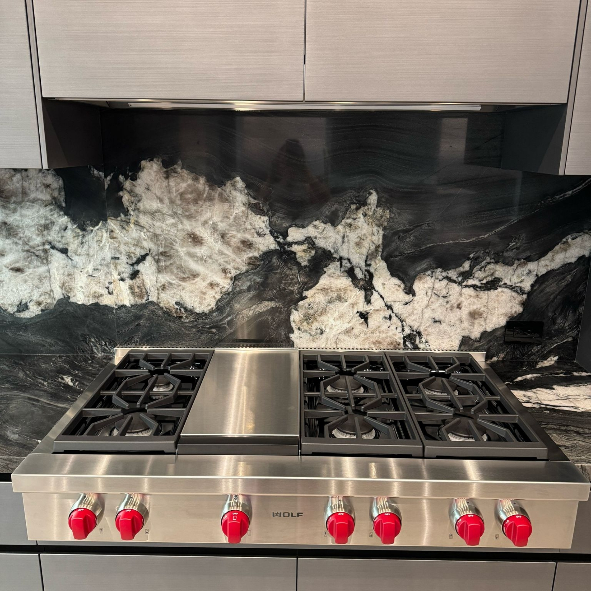 Modern kitchen stove with professional design.