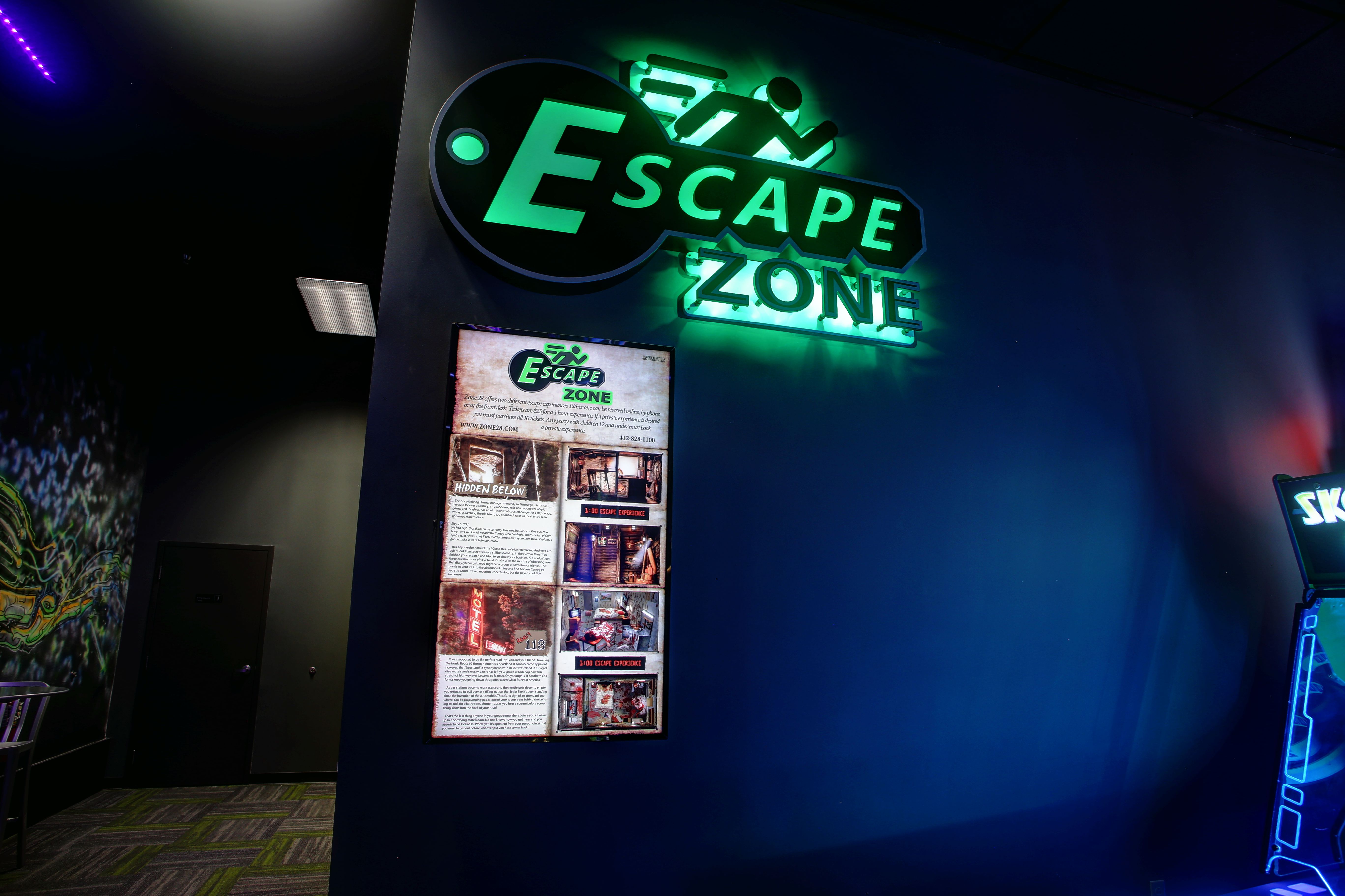 Can you make it out of the Escape Zone? Zone 28 Pittsburgh (412)828-1100