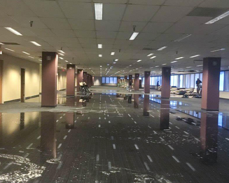 This office space suffered a massive flood. SERVPRO is equipped for commercial services as well as residential!
