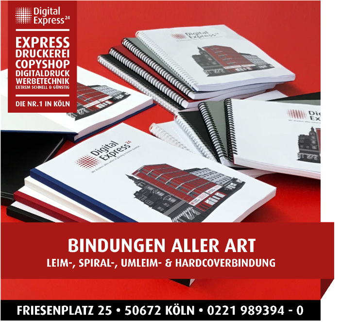 Express Druckerei+Copyshop Nr. 1 in Köln: Digital Express 24
