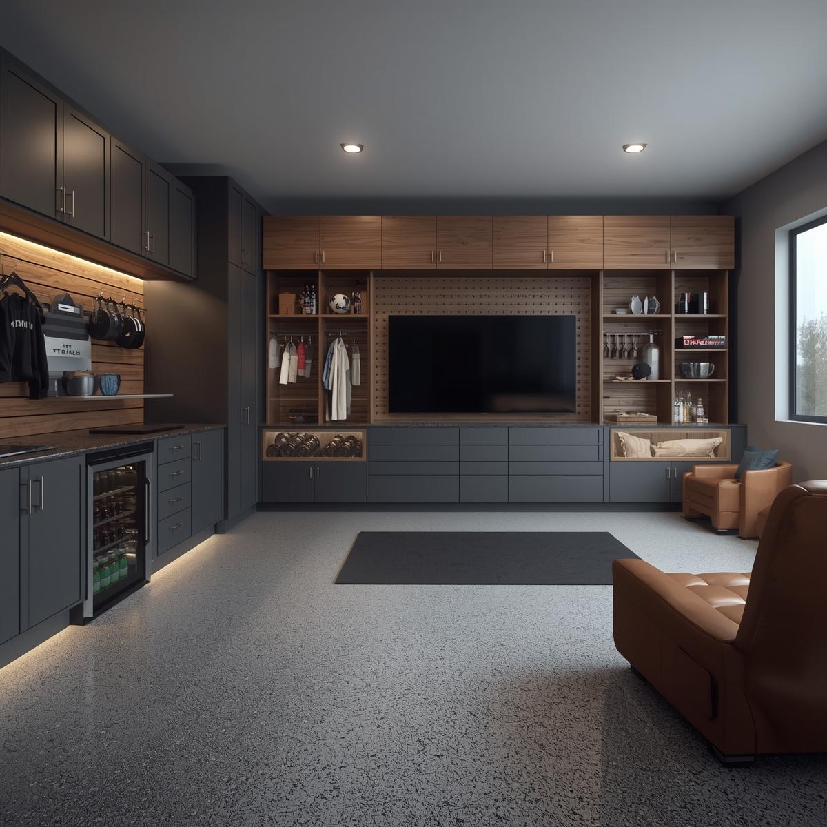 Turn your garage into the ultimate hangout space with a man cave setup built around how you actually spend your time. ???? Contact us to start designing yours!