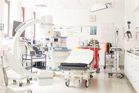 Behandlungraum in der Notfallamabulanz in Oberberg im St. Josef Krankenhaus Engelskirchen