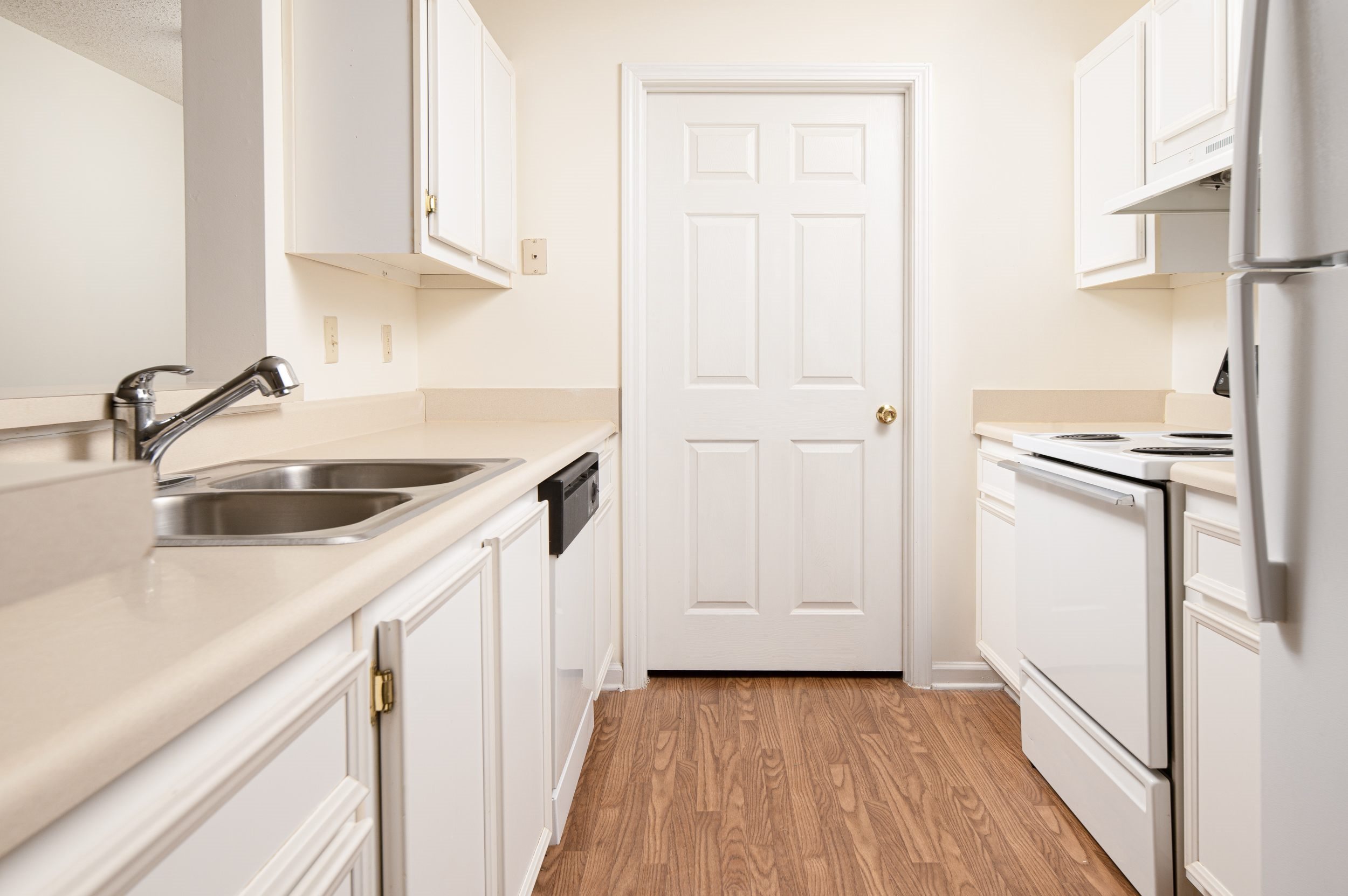 Kitchen with White Cabinets