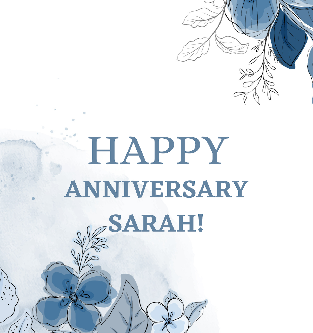 Happy anniversary, Sarah!