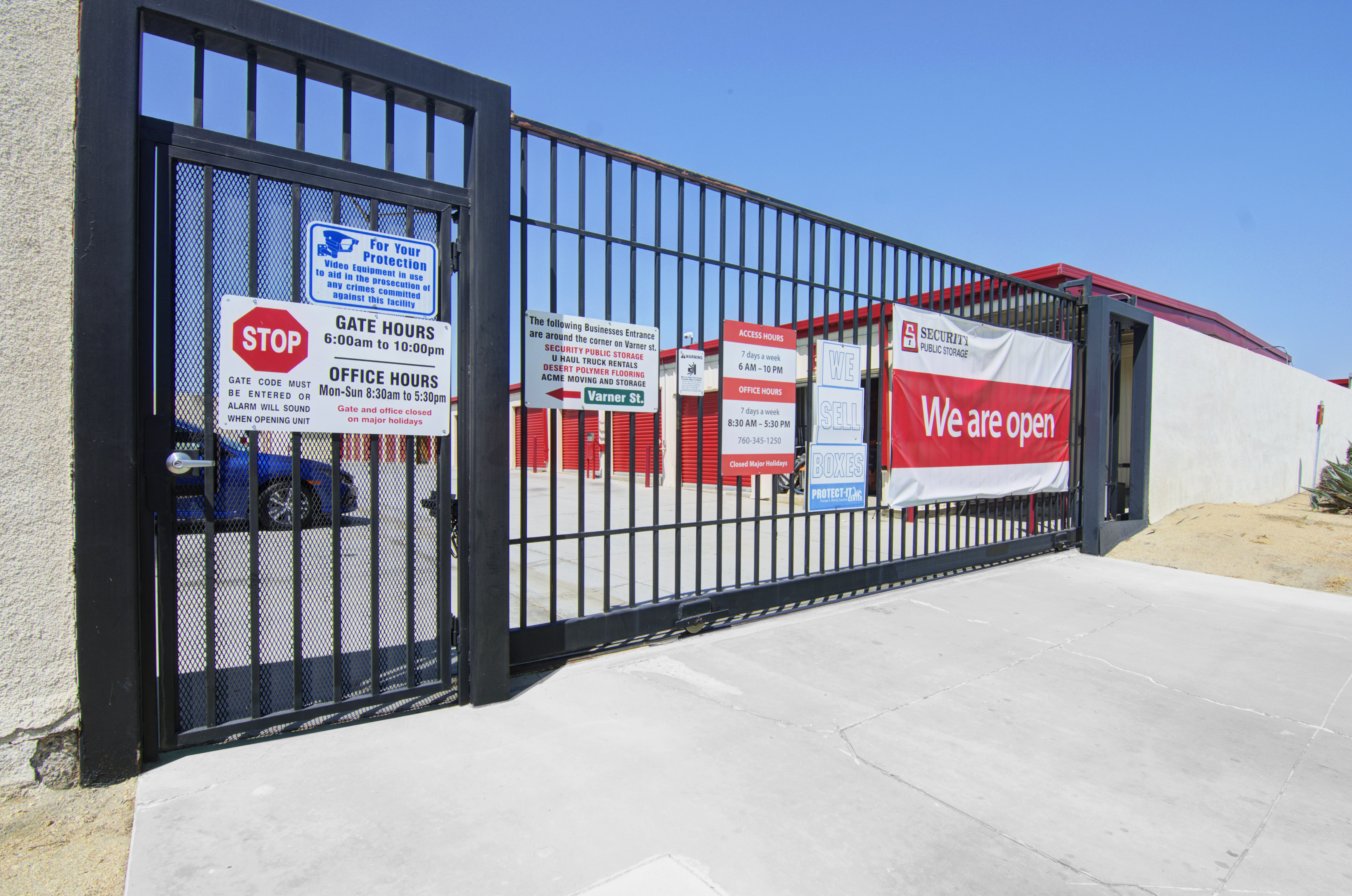 Fully-Gated Storage Facility in Palm Desert, CA.