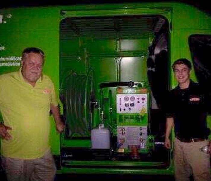 Owners Al Zubricki and Anthony Zubricki with the SERVPRO van. We're always ready for any disaster! Disaster Restoration Services. Emergency Water Cleanup, Fire Restoration, Mold Remediation, Bio-hazard Crime/Suicide Clean, and Smoke Damage. Call SERVPRO of West Loop/Bucktown/Greektown available 24 hours a day 7 days a week for your emergency at (773) 434-9100