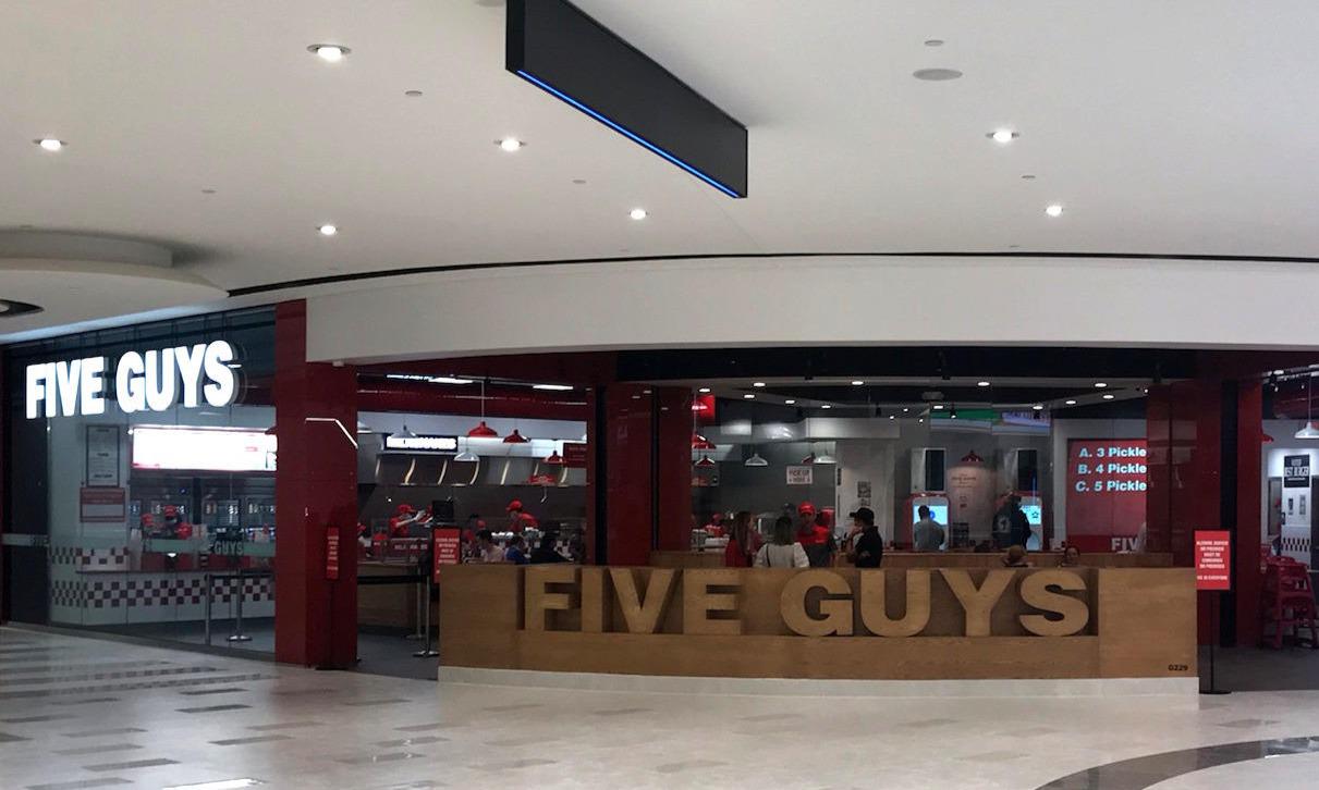 Five Guys at 1 American Dream Way in East Rutherford, NJ.