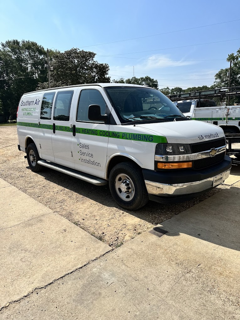 Southern Air Heating, Cooling & Plumbing work van outside