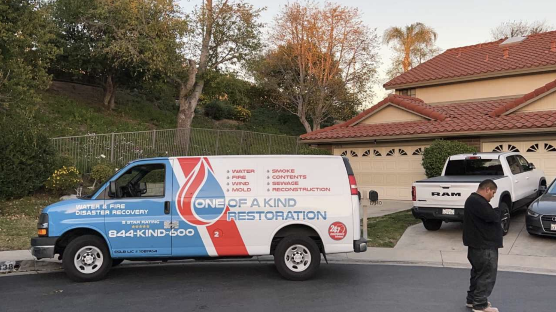 One of a kind Van outside of customers house in Los Angeles.