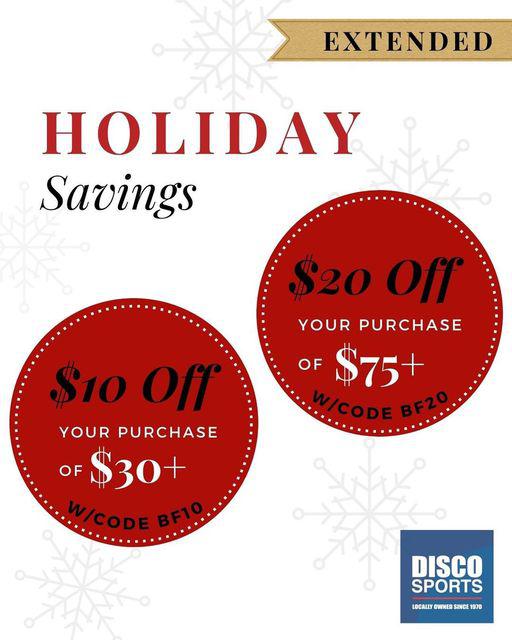 EXTENDED-Take advantage of these savings before they’re gone! Disco Sports Richmond (804)285-4242