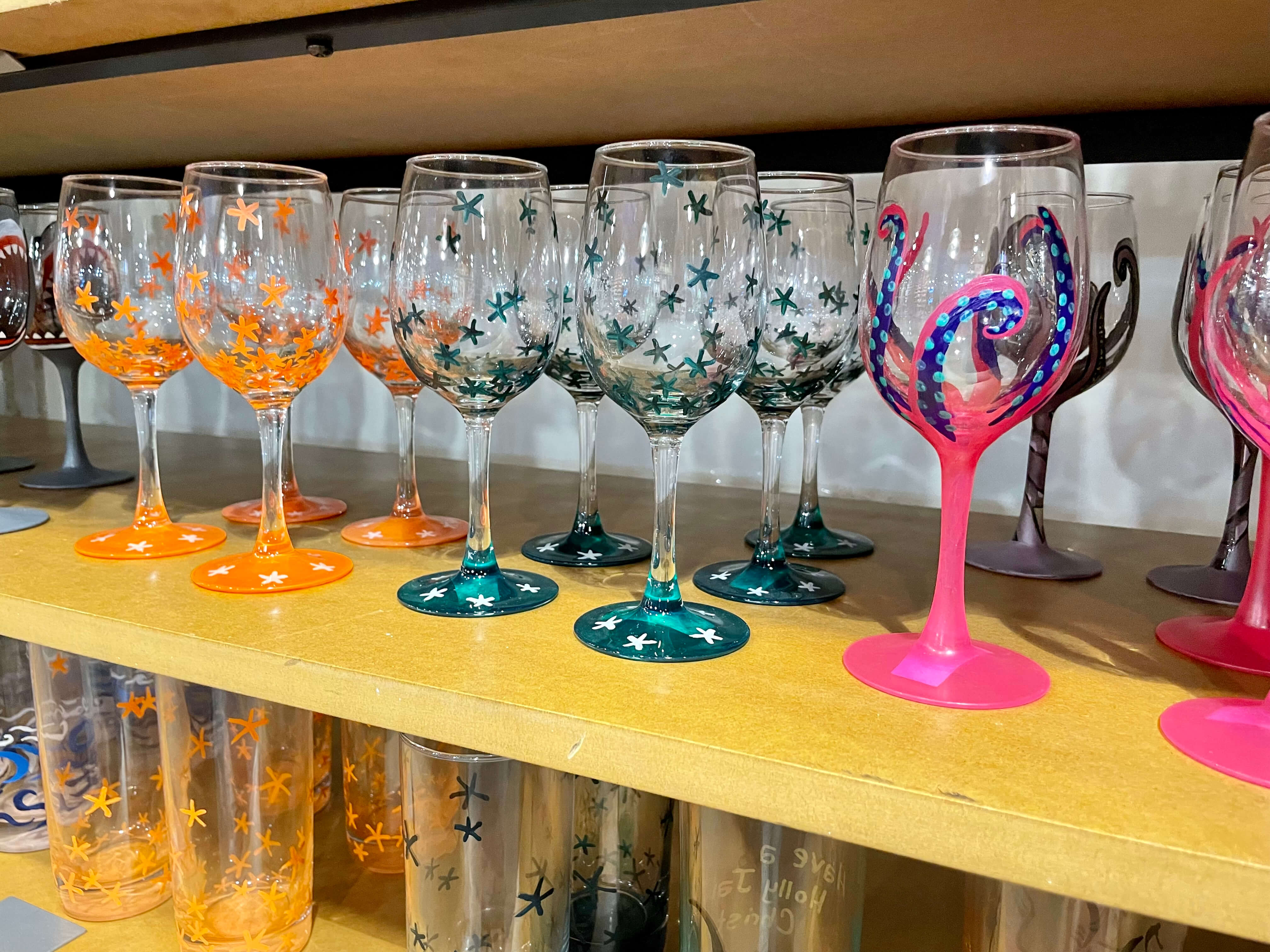 Ocean themed wine glasses