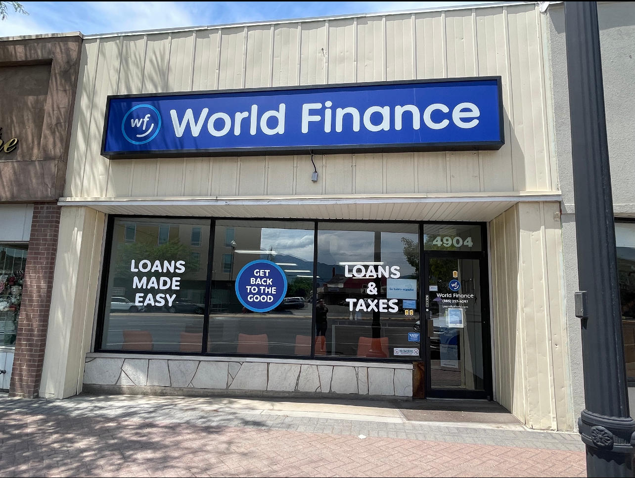 Front of Branch - straight view World Finance Murray (385)257-4097