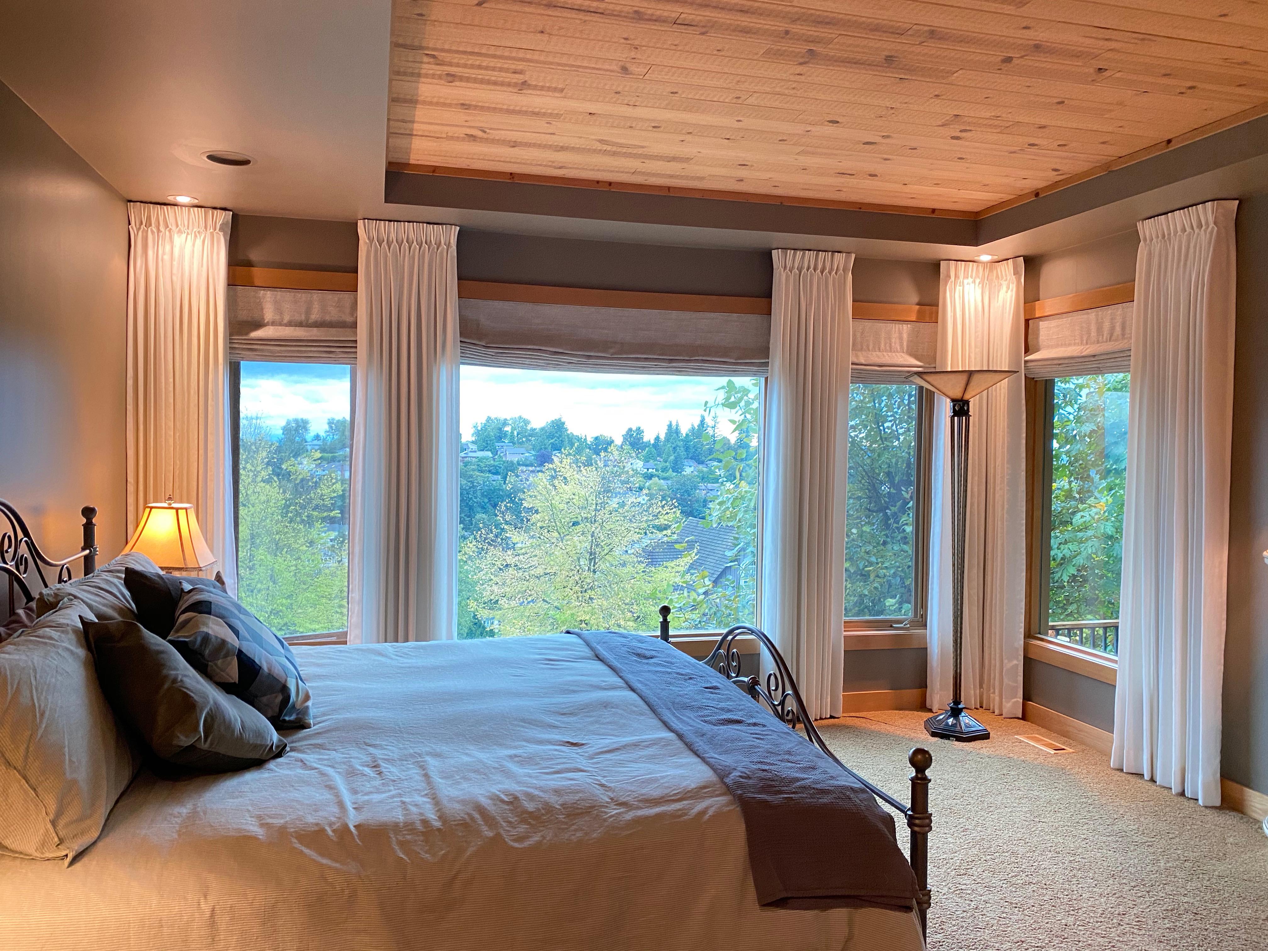 Stationary Drapery Panels and Roman Shades Budget Blinds of Chilliwack, Hope and Harrison Chilliwack (604)824-0375