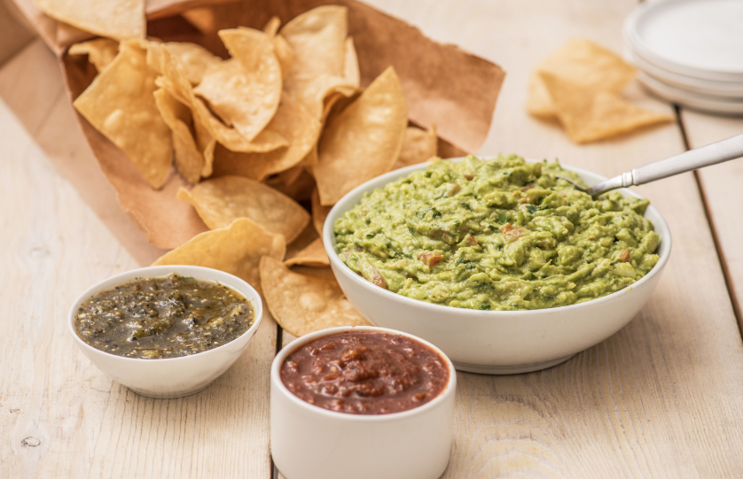Catering Chips, Homemade Guacamole and Salsas