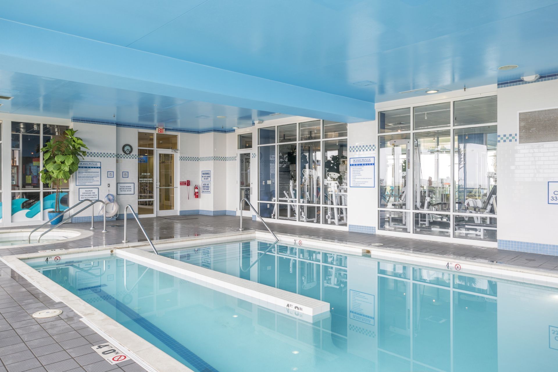 The indoor pool at Boardwalk Resort and Villas.